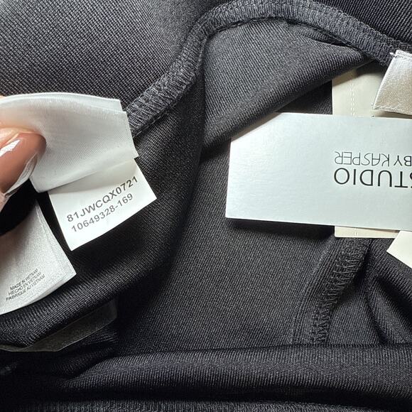 KASPER Black Knit Stretch Long Maxi Skirt SZ 1X Plus Size Office Wear Formal NWT - Picture 6 of 15